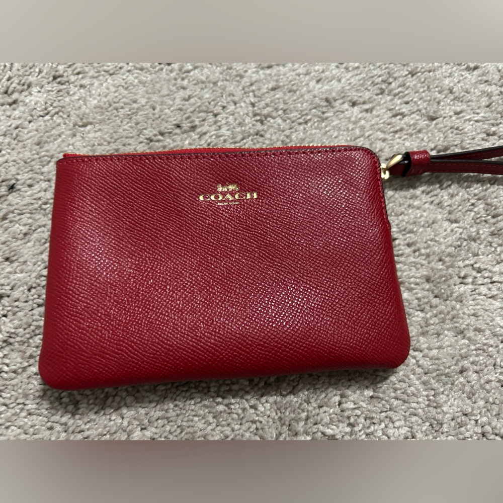 Coach Scarlet Leather Pouch